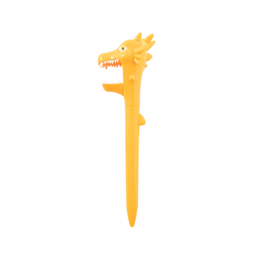 Kids Novelty Pen - DRAGON CHOMP ORANGE